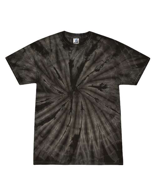 Youth Multi-Color Tie-Dyed T-Shirt - Spider Black Front