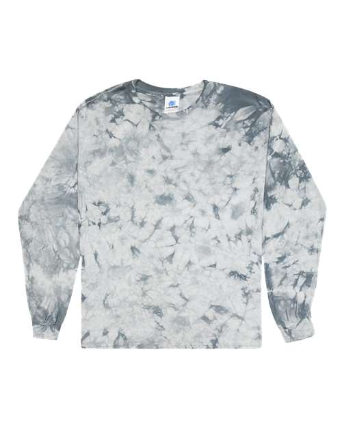 Unisex Crystal Wash Long Sleeve T-Shirt - Crystal Silver Front