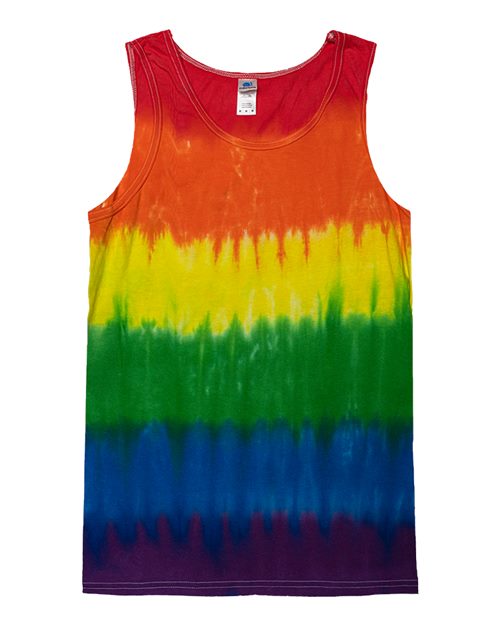 Colortone Unisex Tie-Dyed Tank Top - Pride Front