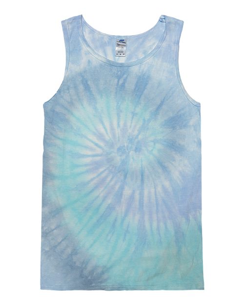 Colortone Unisex Tie-Dyed Tank Top - Lagoon Front