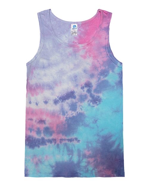 Colortone Unisex Tie-Dyed Tank Top - Cotton Candy Front