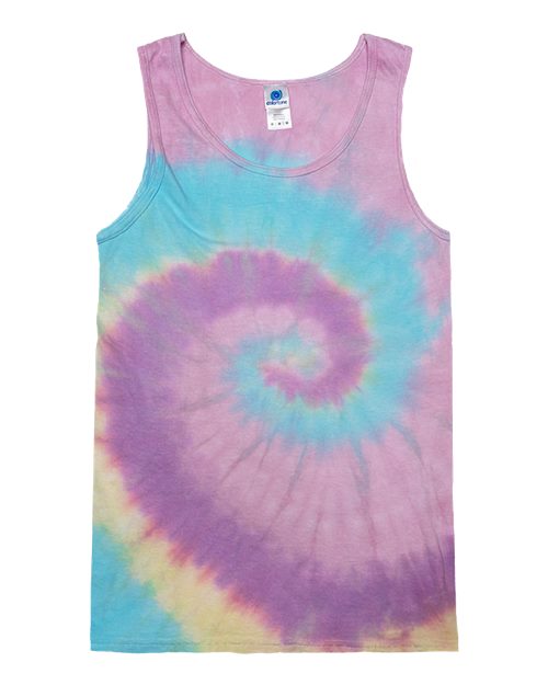Colortone Unisex Tie-Dyed Tank Top - Jellybean Front