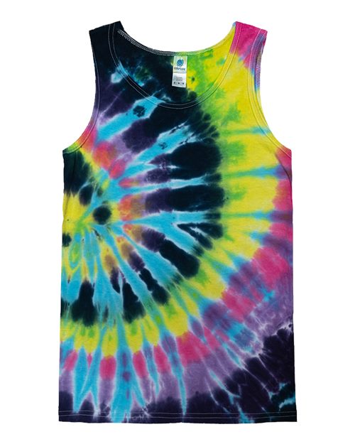 Colortone Unisex Tie-Dyed Tank Top - Flashback Front
