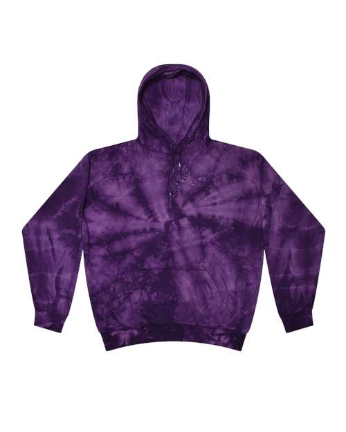 Unisex Tie-Dyed Hooded Sweatshirt - Spider Purple Front