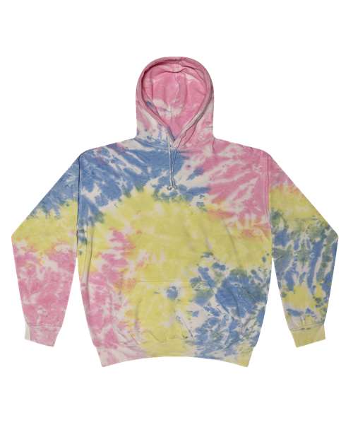 Unisex Tie-Dyed Hooded Sweatshirt - Sherbet Front