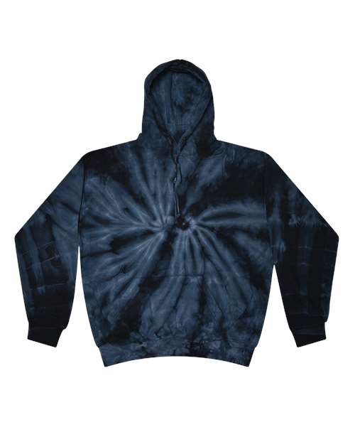 Unisex Tie-Dyed Hooded Sweatshirt - Spider Navy Front