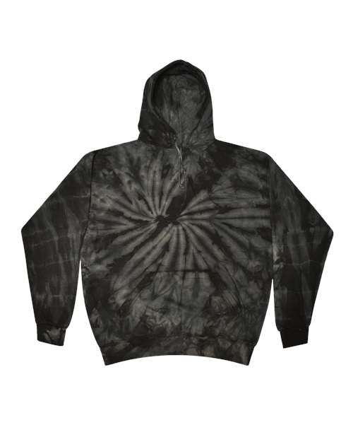Youth Tie-Dyed Hooded Sweatshirt - Spider Black Front