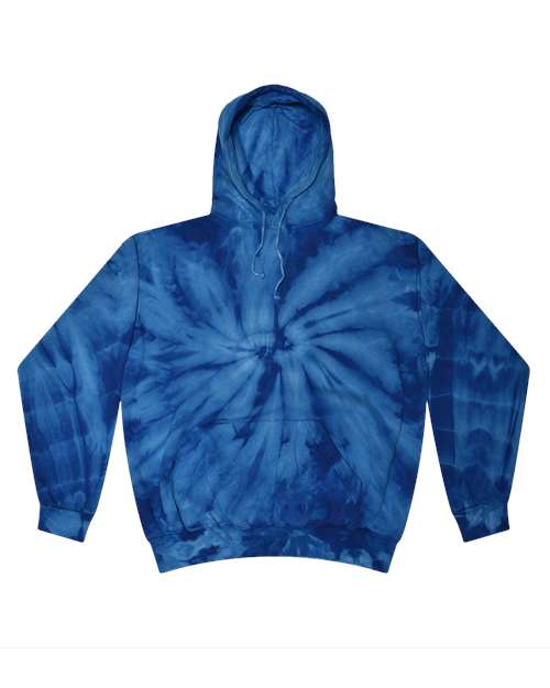 Youth Tie-Dyed Hooded Sweatshirt - Spider Royal Front