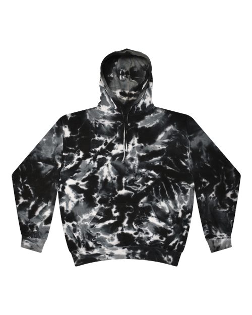 Youth Tie-Dyed Hooded Sweatshirt - Multi Black Front