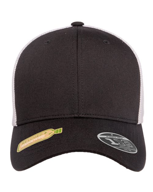 Flexfit 110® Recycled Mesh Cap - Black/ White Front