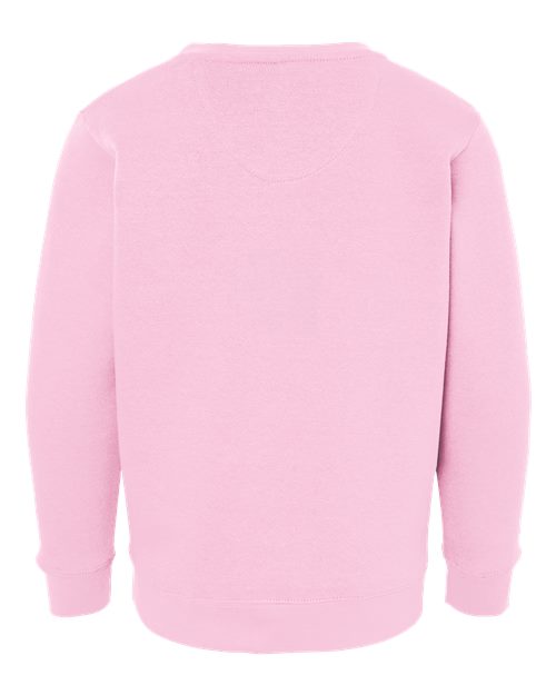 Youth Elevated Fleece Crewneck Sweatshirt - Pink Back