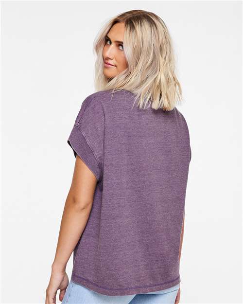Women's Relaxed Vintage Wash Tee - Washed Plum Back