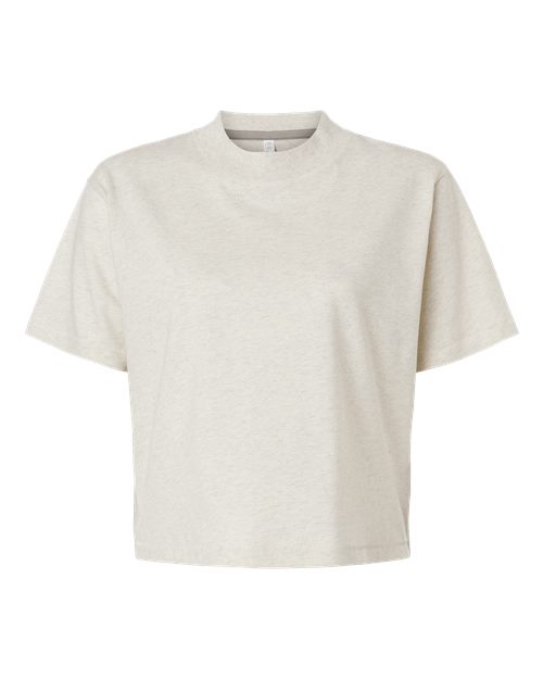 Women's Boxy Tee - Natural Heather Front