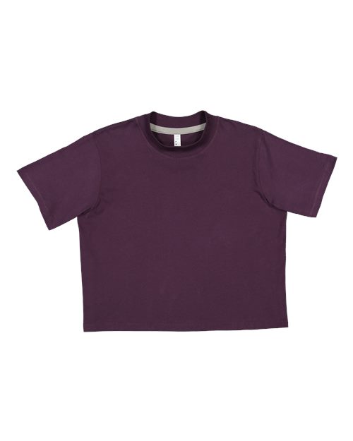 Women's Boxy Tee - Plum Front