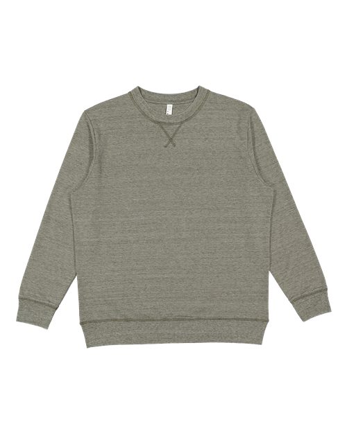 Unisex Vintage Wash Fleece Crewneck Sweatshirt - Weathered Military Green Front