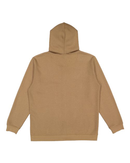 Unisex Full-Zip Fleece Hoodie Sweatshirt - Coyote Brown Back