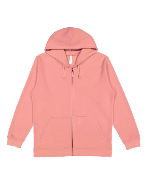 Unisex Full-Zip Fleece Hoodie Sweatshirt - Mauvelous Front