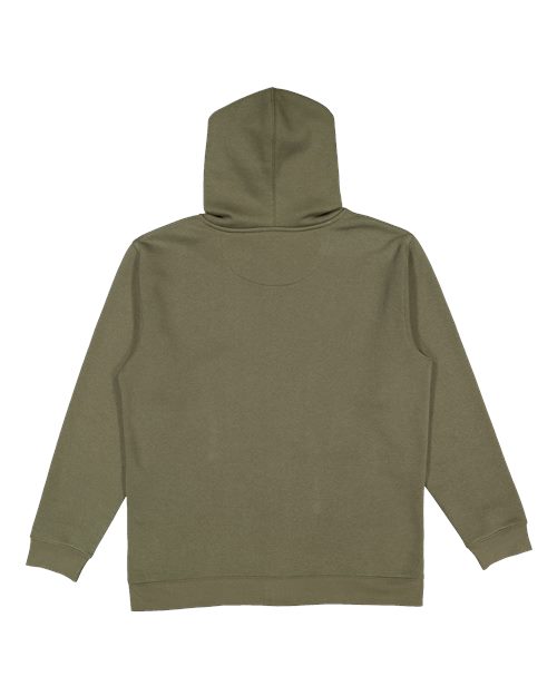 Unisex Full-Zip Fleece Hoodie Sweatshirt - Military Green Back