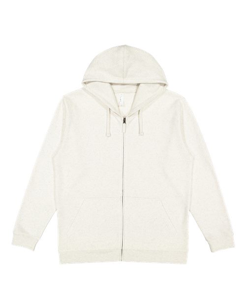 Unisex Full-Zip Fleece Hoodie Sweatshirt - Natural Heather Front