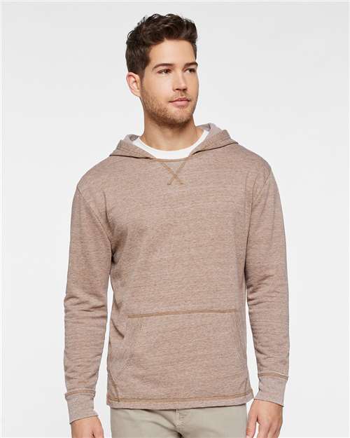 Unisex Vintage Wash Fleece Hoodie Sweatshirt - Weathered Coyote Brown Front