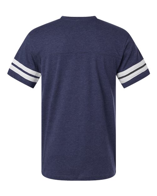 Men's Football Fine Jersey Tee - Vintage True Navy/ Blended White Back