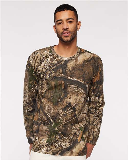 Code Five Unisex Realtree® Camo Long Sleeve Tee - Model Front