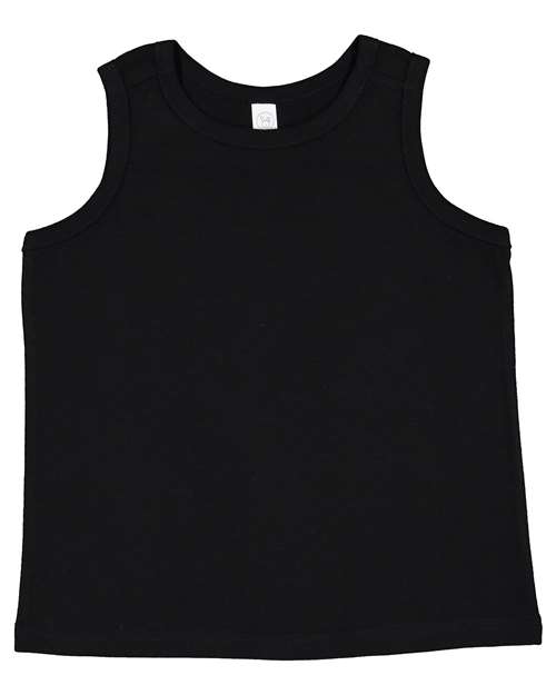 Toddler Fine Jersey Tank - Black Front