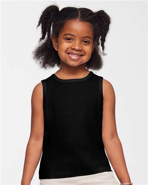 Rabbit Skins Toddler Fine Jersey Tank - Model Front