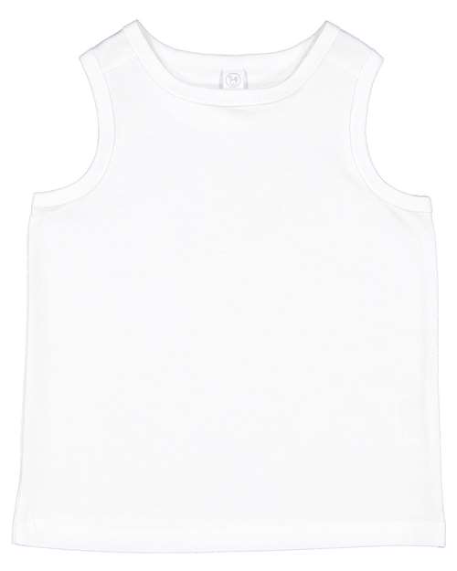 Toddler Fine Jersey Tank - White Front