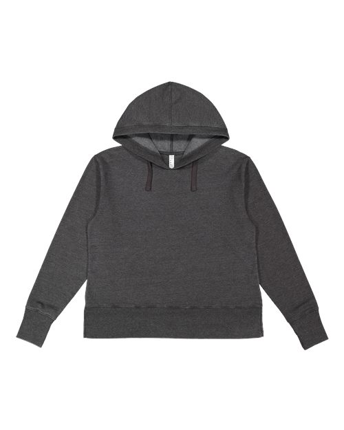 Women's Vintage Wash Hoodie Sweatshirt - Washed Black Front