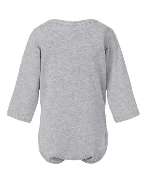 Infant Fine Jersey Long Sleeve Bodysuit - Heather Back
