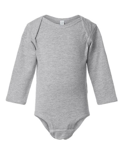 Infant Fine Jersey Long Sleeve Bodysuit - Heather Front