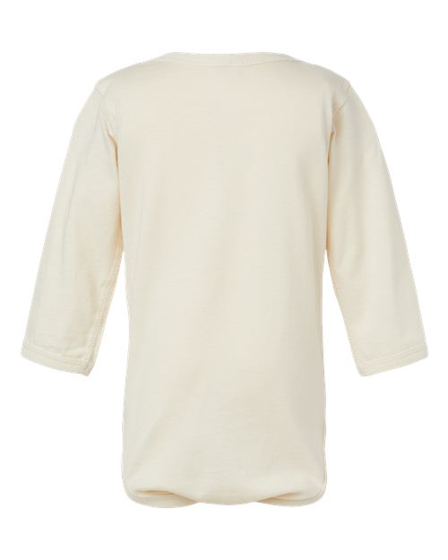 Infant Fine Jersey Long Sleeve Bodysuit - Natural Back