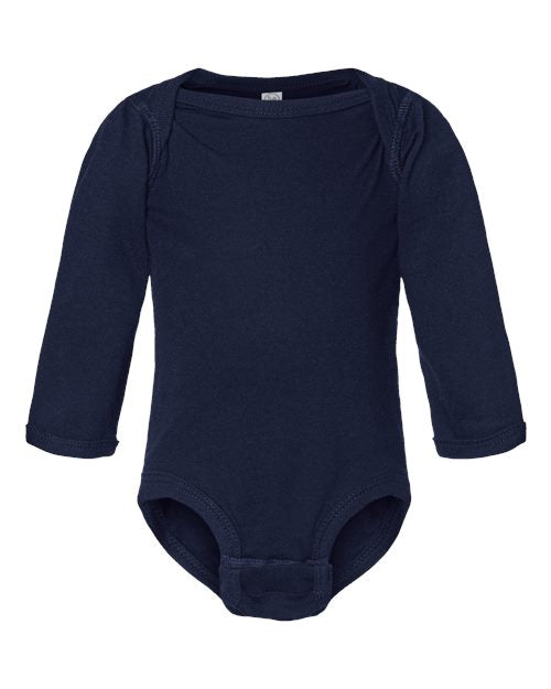 Rabbit Skins Infant Fine Jersey Long Sleeve Bodysuit - Navy Front