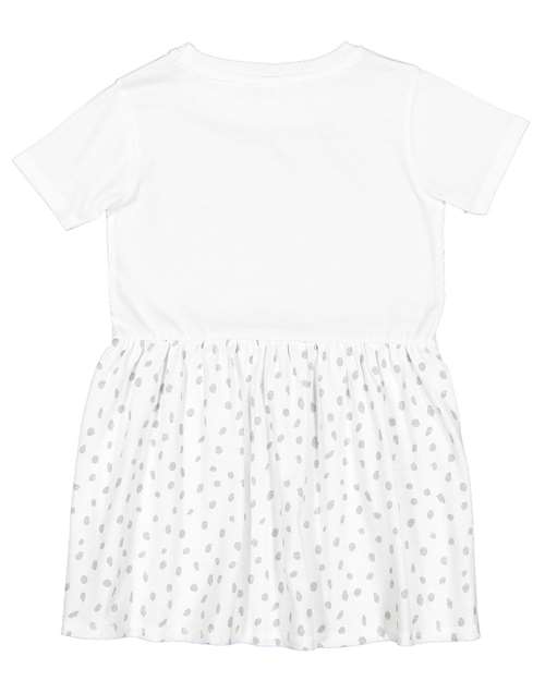 Infant Fine Jersey Dress - White/ White Spot Back