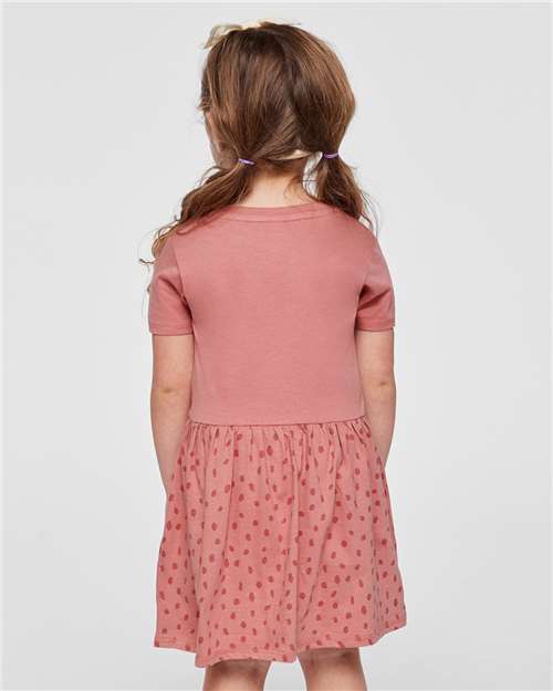 Toddler Fine Jersey Dress - Mauvelous/ Mauvelous Spot Back