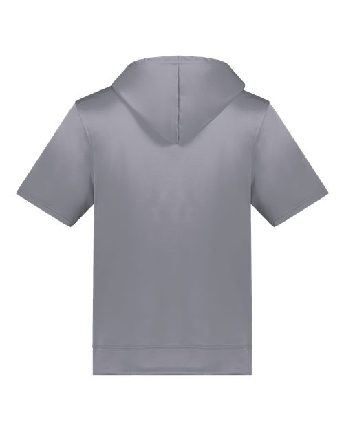 Unisex Fleece Short Sleeve Hooded Pullover - Graphite Back