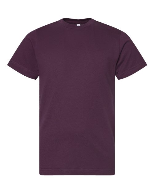 Youth Fine Jersey Tee - Plum Front