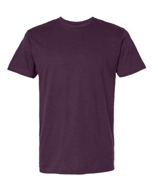 Unisex Fine Jersey Tee - Plum Front