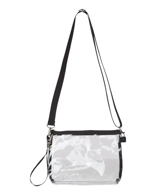 Classic Clear Stadium Purse/Handbag - Black Back