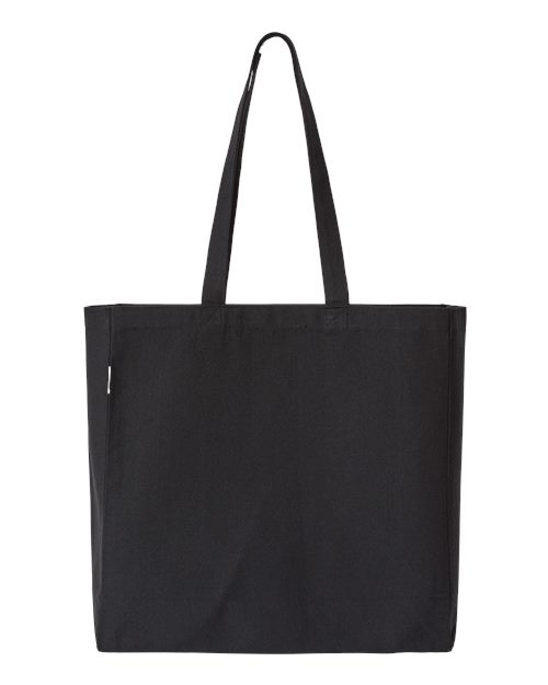 Isabella Midweight Recycled Canvas Tote - Recycled Black Back