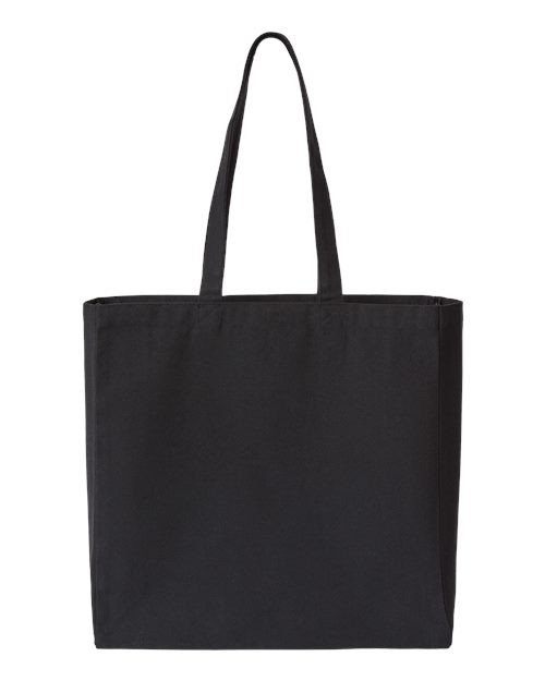 Isabella Midweight Recycled Canvas Tote - Recycled Black Front