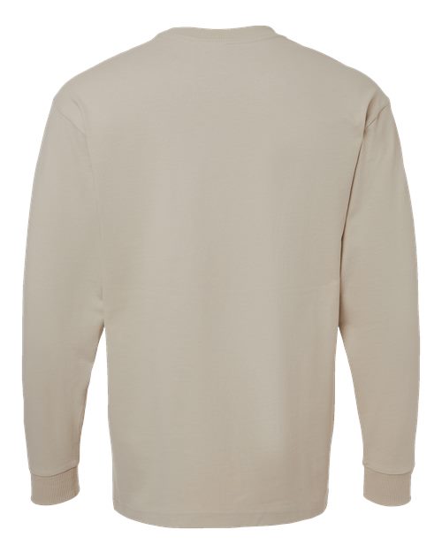 Unisex Super Heavyweight Long Sleeve Pocket Tee - Bone Back