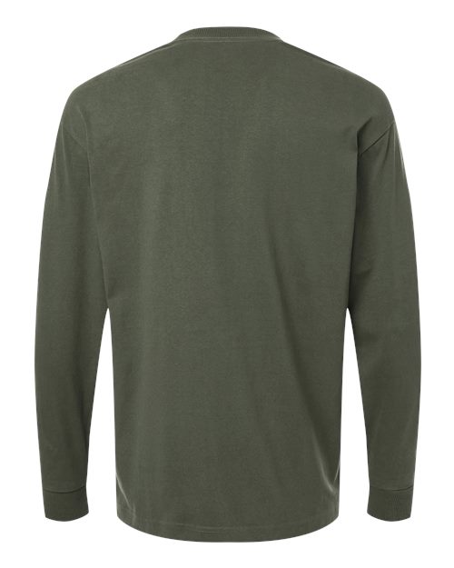 Unisex Super Heavyweight Long Sleeve Pocket Tee - Lieutenant Back