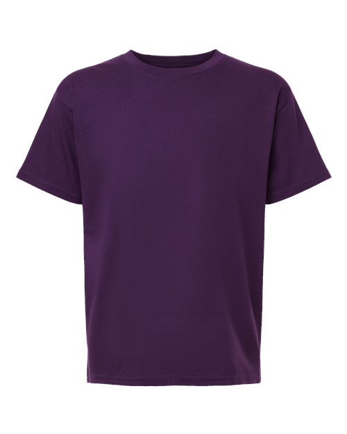 Youth Fine Jersey Tee - Eggplant Front