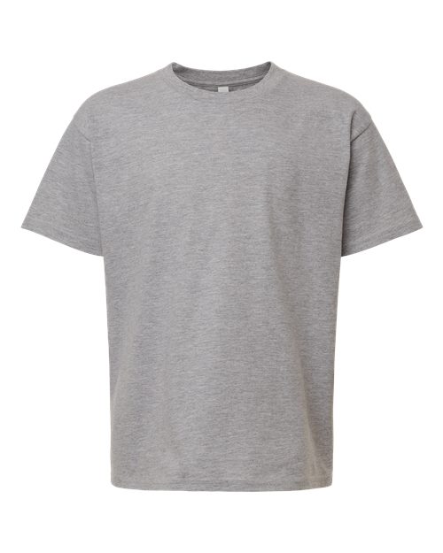 Youth Fine Jersey Tee - Heather Grey Front