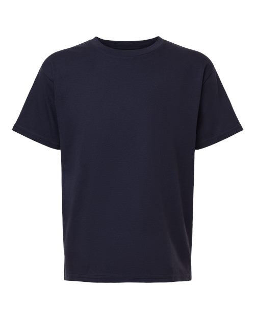 Youth Fine Jersey Tee - Navy Front