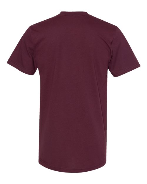 Unisex Fine Jersey Tee - Burgundy Back