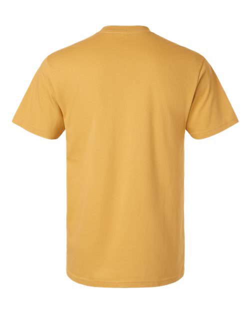 Unisex Fine Jersey Tee - Mustard Back