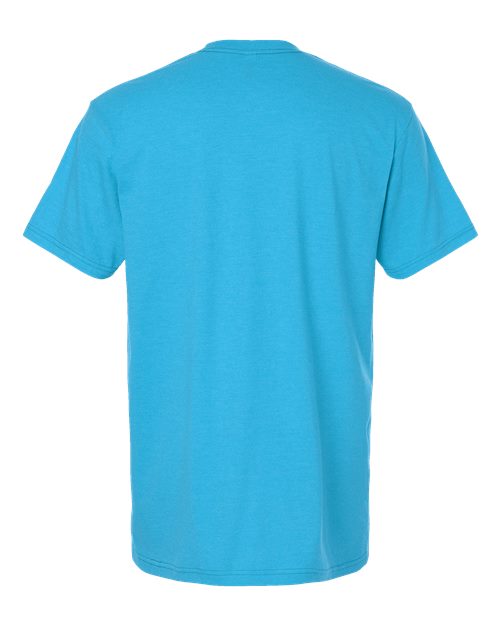 Unisex CVC Tee - Heather Teal Back